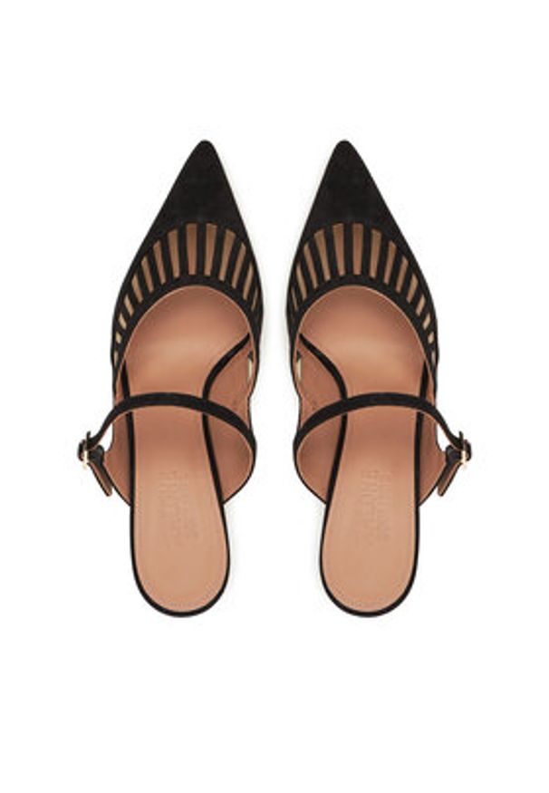 MALONE SOULIERS Klapki Bardot 90-2 Czarny. Kolor: czarny. Materiał: zamsz, skóra