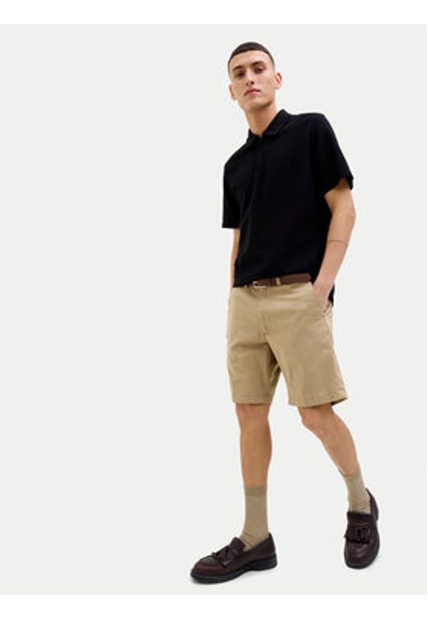 Jack & Jones Szorty materiałowe Marco 12269368 Brązowy Regular Fit. Kolor: brązowy. Materiał: bawełna