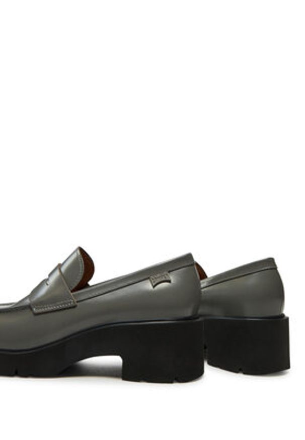 Camper Loafersy Milah K201425-020 Szary. Kolor: szary. Materiał: skóra
