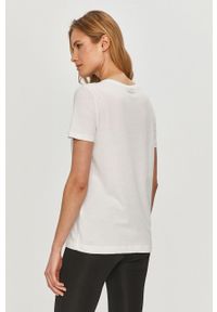 DKNY - Dkny - T-shirt. Okazja: na co dzień. Kolor: biały. Materiał: materiał, dzianina. Wzór: aplikacja. Styl: casual #3