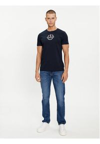 TOMMY HILFIGER - Tommy Hilfiger T-Shirt Global Stripe MW0MW34388 Granatowy Regular Fit. Kolor: niebieski. Materiał: bawełna #5