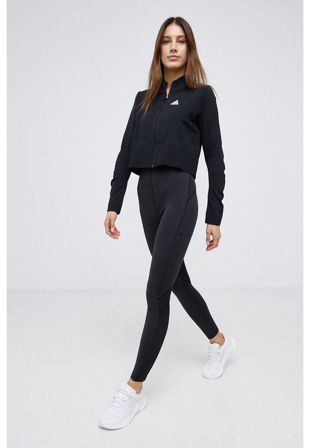 adidas Performance - Legginsy. Kolor: czarny. Materiał: materiał
