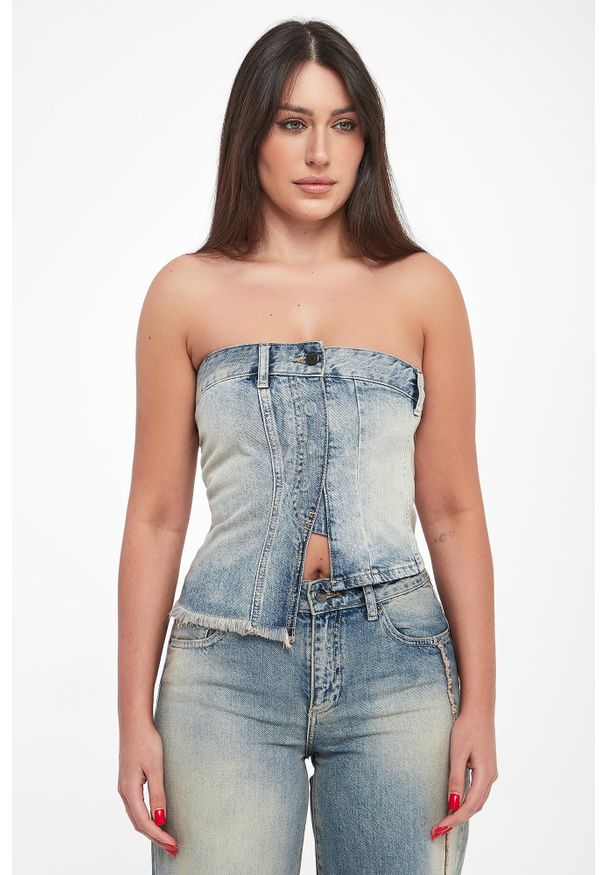 Armani Exchange - Top damski gorsetowy ARMANI EXCHANGE. Typ kołnierza: dekolt gorset