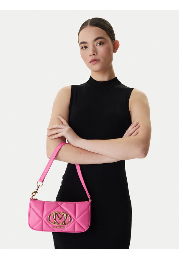 Love Moschino - LOVE MOSCHINO Torebka JC4111PP1OLC0604 Różowy. Kolor: różowy. Materiał: skórzane