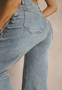 Renee - Niebieskie Szerokie Jeansy High Waist z Wiskozą Uliadria. Okazja: na co dzień. Stan: podwyższony. Kolor: niebieski. Styl: elegancki, casual #5