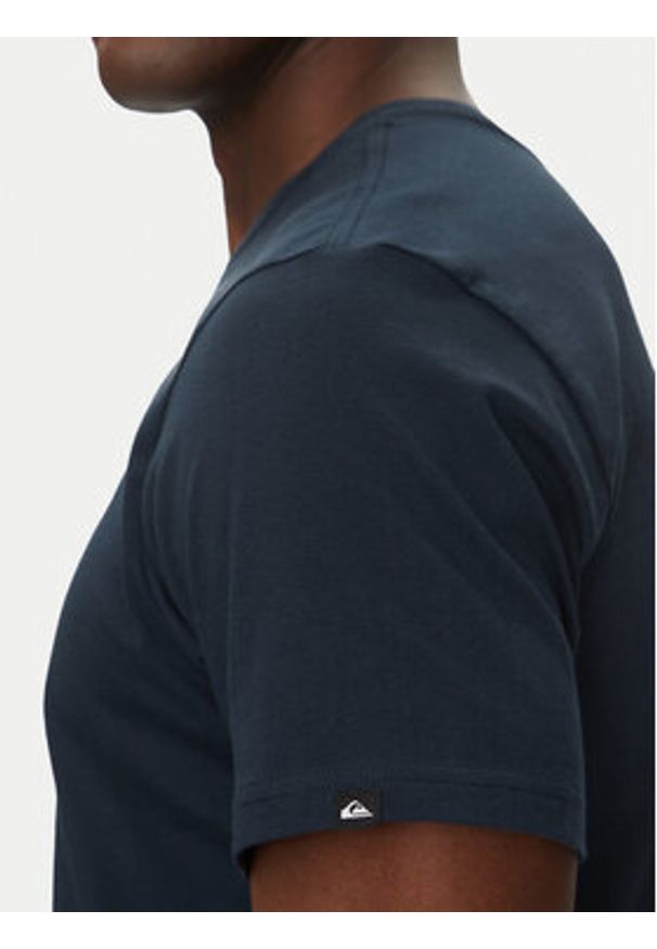 Quiksilver T-Shirt EQYZT08065 Granatowy Regular Fit. Kolor: niebieski. Materiał: bawełna