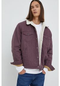 Levi's® - Levi's kurtka jeansowa męska kolor fioletowy przejściowa. Okazja: na spotkanie biznesowe. Kolor: fioletowy. Materiał: jeans. Styl: biznesowy #1