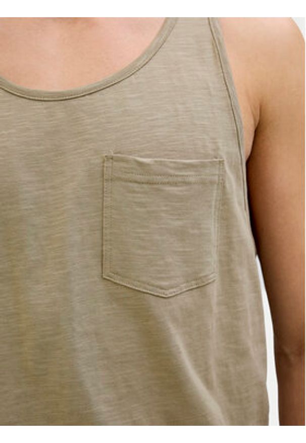 Jack & Jones Tank top Varenna 12273165 Beżowy Regular Fit. Kolor: beżowy. Materiał: bawełna