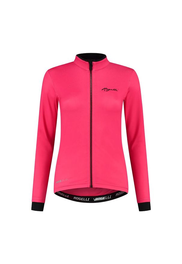 ROGELLI - Damski jersey z długim rękawem Rogelli Essential. Kolor: czarny, różowy, wielokolorowy. Materiał: jersey. Długość rękawa: długi rękaw. Długość: długie. Sport: kolarstwo