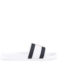 TOMMY HILFIGER - Tommy Hilfiger Essential Slides > FM0FM03484-YBR. Materiał: guma, poliester, materiał. Sezon: lato. Styl: elegancki #1