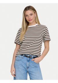 only - ONLY T-Shirt Livina 15272227 Brązowy Regular Fit. Kolor: brązowy. Materiał: bawełna #1
