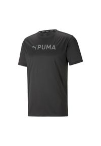 Puma - Koszulka fitness męska PUMA Fit Logo Cf Graphic. Kolor: czarny. Sport: fitness #1