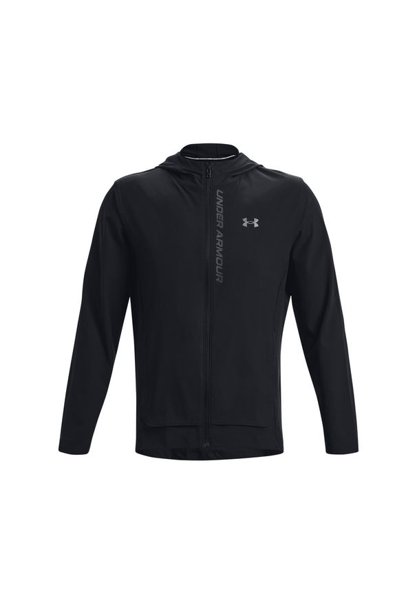 Under Armour - Kurtka do biegania męska UNDER ARMOUR OUTRUN THE STORM JACKET. Kolor: czarny. Materiał: materiał