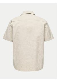 Only & Sons Koszula Eye Resort 22030342 Beżowy Relaxed Fit. Kolor: beżowy. Materiał: bawełna #3