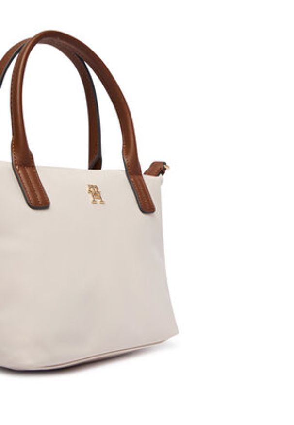 TOMMY HILFIGER - Tommy Hilfiger Torebka Popette Mini Tote AW0AW17709 Écru