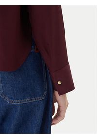 TOMMY HILFIGER - Tommy Hilfiger Bluzka WW0WW47339 Bordowy Relaxed Fit. Kolor: czerwony. Materiał: wiskoza #5