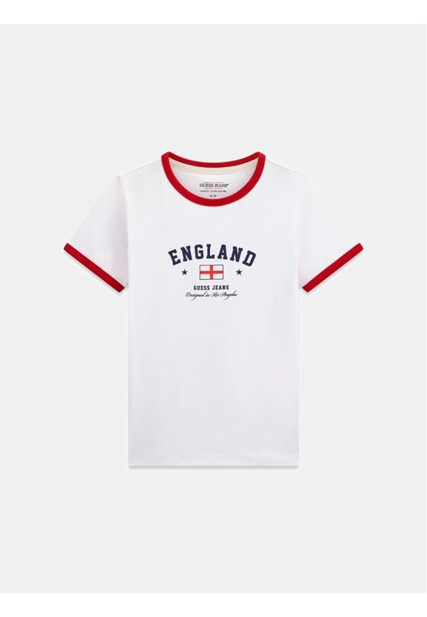 Guess Jeans T-Shirt 183096 Biały Classic Fit. Kolor: biały