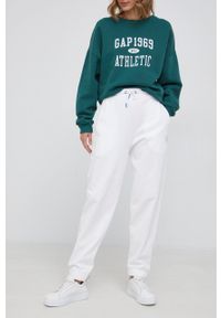 Pepe Jeans Spodnie bawełniane Audrey damskie kolor biały gładkie. Kolor: biały. Materiał: bawełna. Wzór: gładki