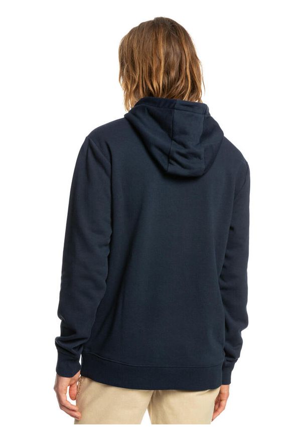 Quiksilver - Bluza z kapturem BIG LOGO Niebieski Mężczyźni. Typ kołnierza: kaptur. Kolor: niebieski, wielokolorowy, biały. Materiał: materiał, poliester, bawełna. Sport: skateboard