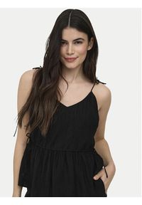 only - ONLY Top Nele 15370325 Czarny Regular Fit. Kolor: czarny. Materiał: wiskoza #3