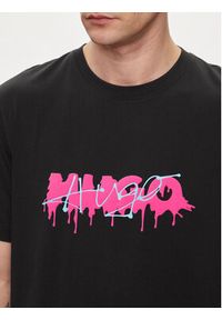 Hugo T-Shirt Decation 50515282 Czarny Regular Fit. Kolor: czarny. Materiał: bawełna