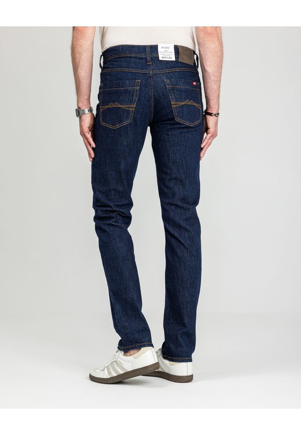 Męskie Spodnie Jeansowe Mustang Style Washington Straight Denim Blue 1018017 5000 901