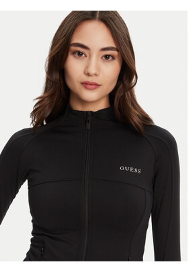 Guess Bluza V5RP17 KCD02 Czarny Regular Fit. Kolor: czarny. Materiał: syntetyk