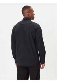 Karl Lagerfeld - KARL LAGERFELD Koszula 605911 554671 Czarny Slim Fit. Typ kołnierza: dekolt w karo. Kolor: czarny. Materiał: bawełna