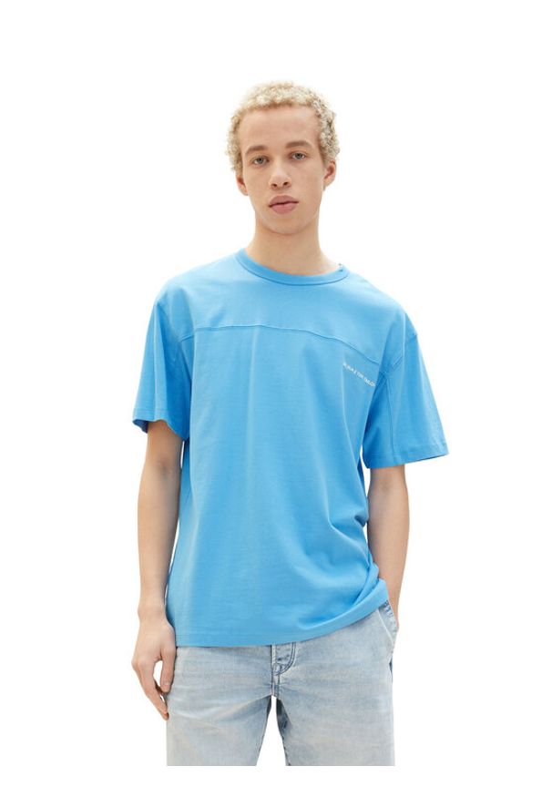 Tom Tailor Denim T-Shirt 1035586 Błękitny. Kolor: niebieski. Materiał: denim