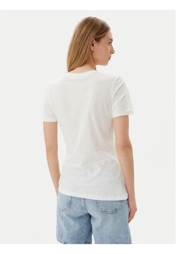 TOMMY HILFIGER - Tommy Hilfiger T-Shirt WW0WW44559 Écru Regular Fit. Materiał: bawełna
