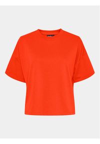 Pieces T-Shirt Chilli Summer 17118870 Pomarańczowy Loose Fit. Kolor: pomarańczowy. Materiał: syntetyk, bawełna