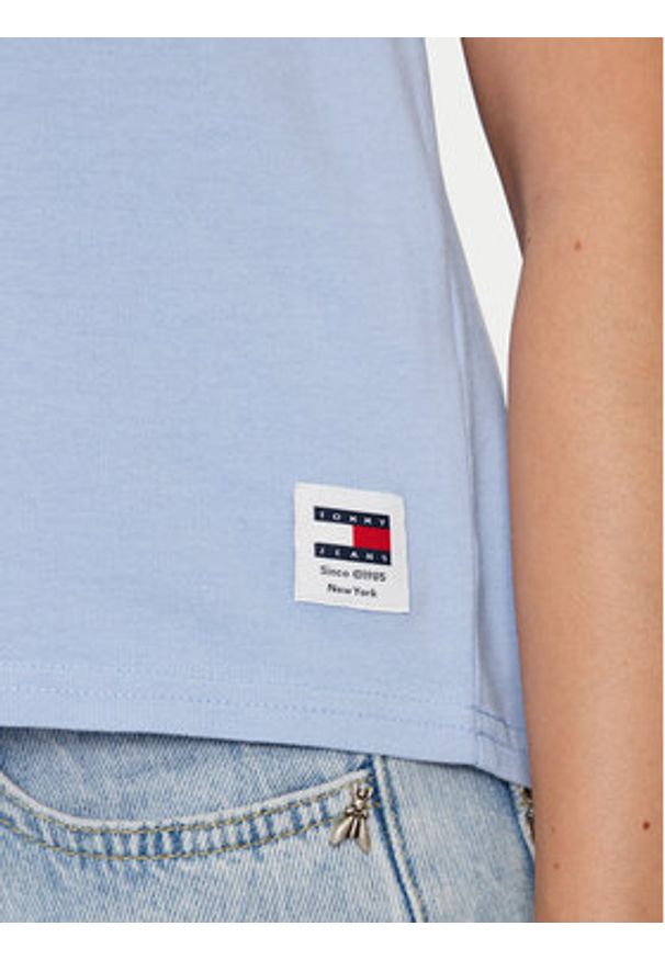 Tommy Jeans T-Shirt New Classic DW0DW17837 Niebieski Boxy Fit. Kolor: niebieski. Materiał: bawełna