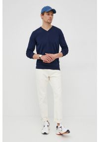 Liu Jo sweter bawełniany M122P202PUNTAENTRY męski kolor granatowy lekki. Okazja: na co dzień. Kolor: niebieski. Materiał: bawełna. Długość rękawa: długi rękaw. Długość: długie. Styl: casual #5