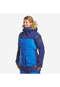 FORCLAZ - Parka trekkingowa damska Forclaz Arctic 900 -33°C wodoodporna. Kolor: niebieski. Materiał: tkanina. Długość: długie. Sezon: zima. Styl: sportowy