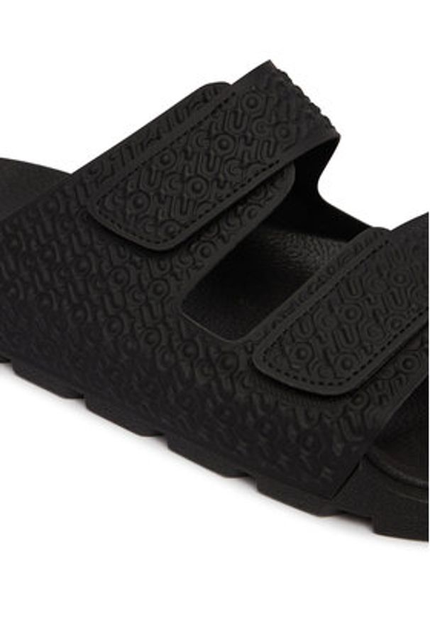 Hugo - HUGO Klapki Evander 50563289 Czarny. Kolor: czarny. Materiał: syntetyk