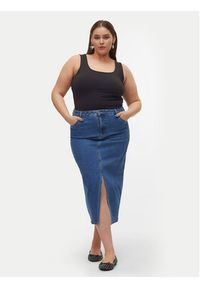 Vero Moda Curve Spódnica jeansowa Veri 10308406 Niebieski Regular Fit. Kolor: niebieski. Materiał: bawełna #8