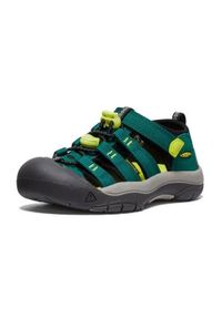 keen - Buty trekkingowe dla dzieci Keen Newport H2. Zapięcie: rzepy. Kolor: żółty, niebieski, wielokolorowy, zielony. Materiał: materiał, syntetyk, guma, tkanina. Szerokość cholewki: normalna. Sport: turystyka piesza #2