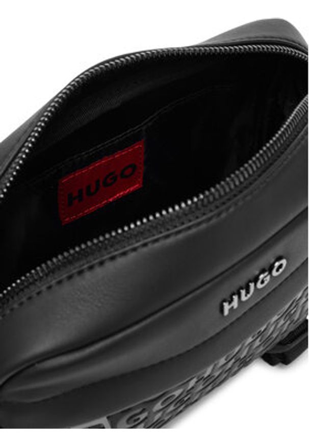 Hugo - HUGO Saszetka 50547406 Czarny. Kolor: czarny. Materiał: skóra