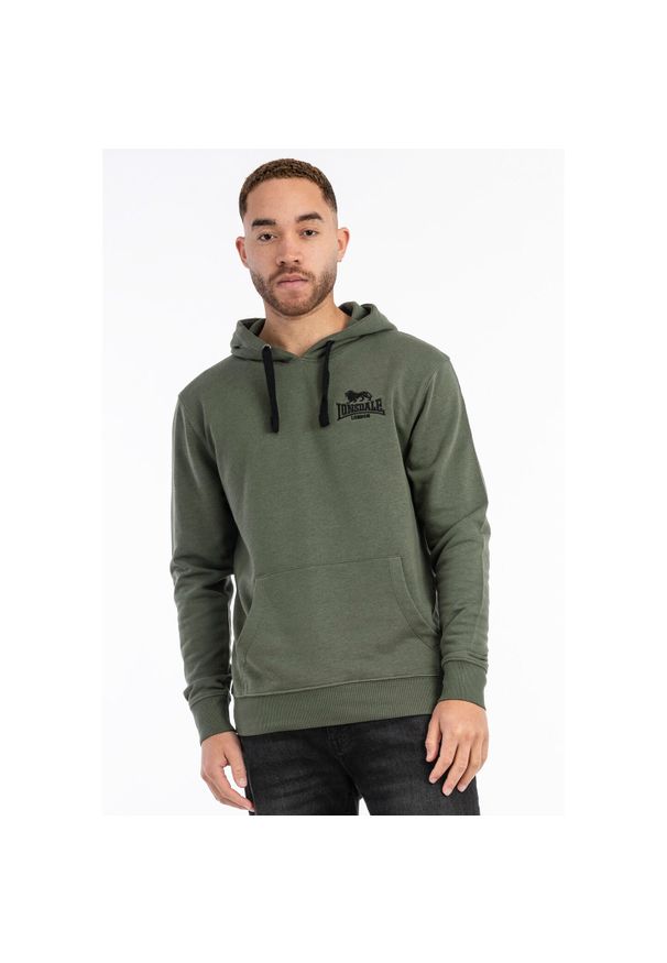 Bluza z kapturem o regularnym kroju Lonsdale Maywick. Typ kołnierza: kaptur. Kolor: czarny, zielony, wielokolorowy. Materiał: dresówka. Sport: fitness
