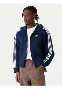 Adidas - adidas Bluza adicolor Spacer KD4086 Granatowy Loose Fit. Okazja: na spacer. Kolor: niebieski. Materiał: syntetyk, bawełna #4