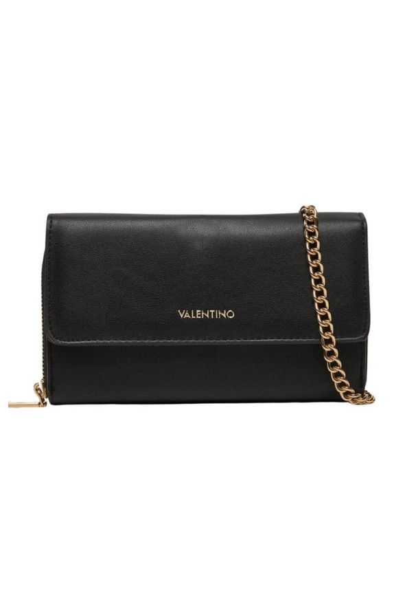 Valentino by Mario Valentino - VALENTINO Czarny portfel na łańcuszku Kalua Pochette. Kolor: czarny