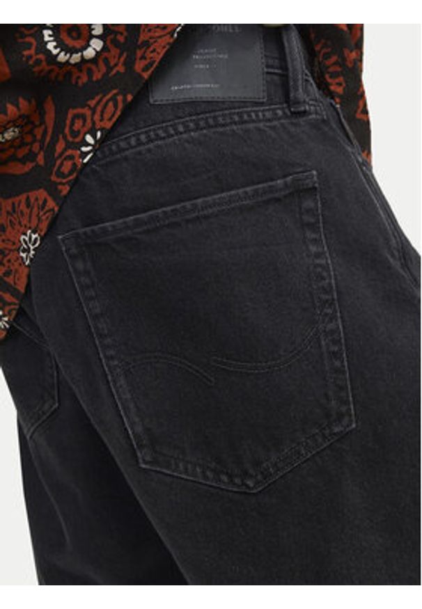 Jack & Jones - Jack&Jones Szorty jeansowe Tony 12249068 Czarny Loose Fit. Kolor: czarny. Materiał: jeans, bawełna