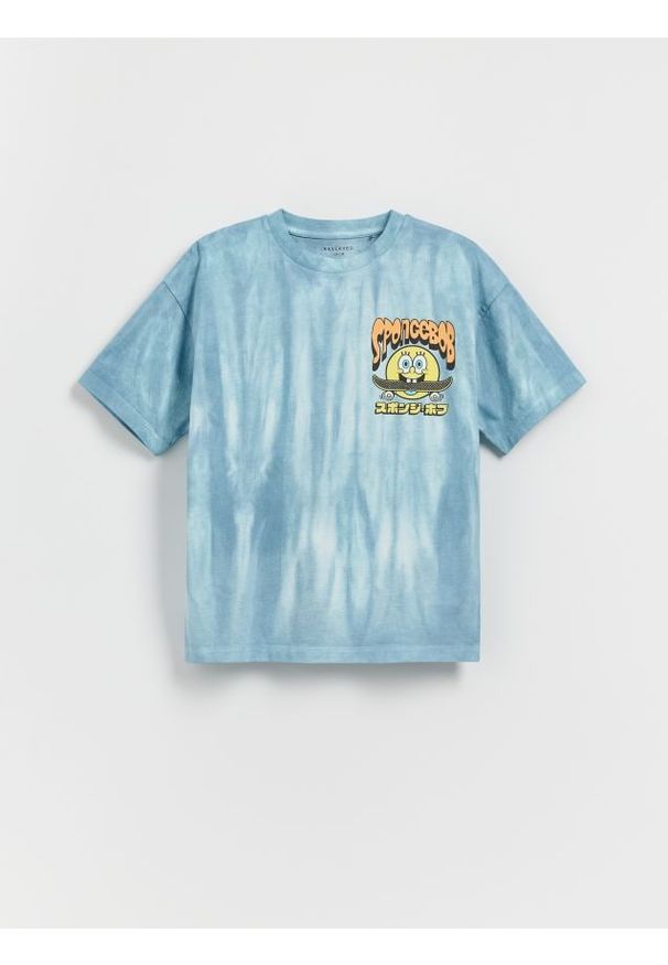 Reserved - T-shirt SpongeBob - złamana biel. Materiał: bawełna, dzianina