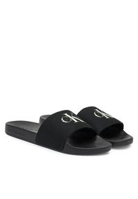 Calvin Klein Jeans Klapki Slide Monologo Cv YM0YM01367 Czarny. Kolor: czarny. Materiał: materiał #4