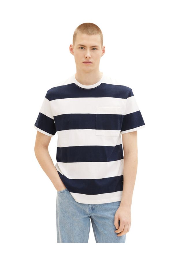 Tom Tailor Denim T-Shirt 1035597 Granatowy. Kolor: niebieski. Materiał: denim