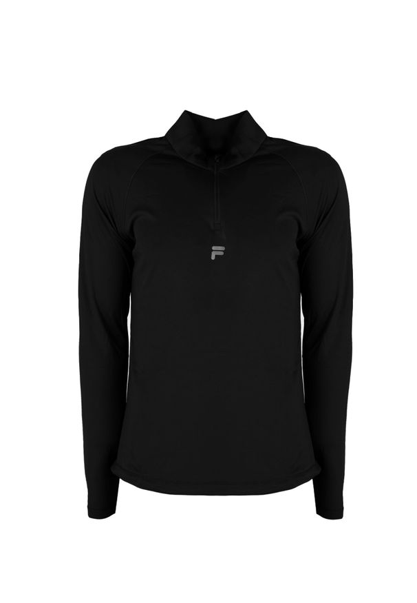 Fila Longsleeve "Training Roye" | FAM0284 | Mężczyzna | Czarny. Typ kołnierza: kołnierzyk stójkowy. Kolor: czarny. Materiał: poliester. Długość rękawa: długi rękaw. Wzór: nadruk