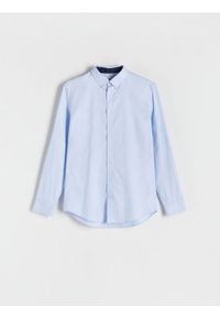 Reserved - Koszula slim fit - jasnoniebieski. Kolor: niebieski. Materiał: bawełna