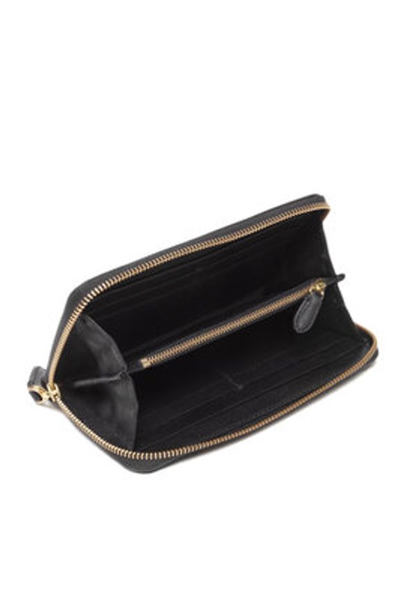 Lauren Ralph Lauren Duży Portfel Damski Zip Cont Wlt 432876730003 Czarny. Kolor: czarny. Materiał: skóra