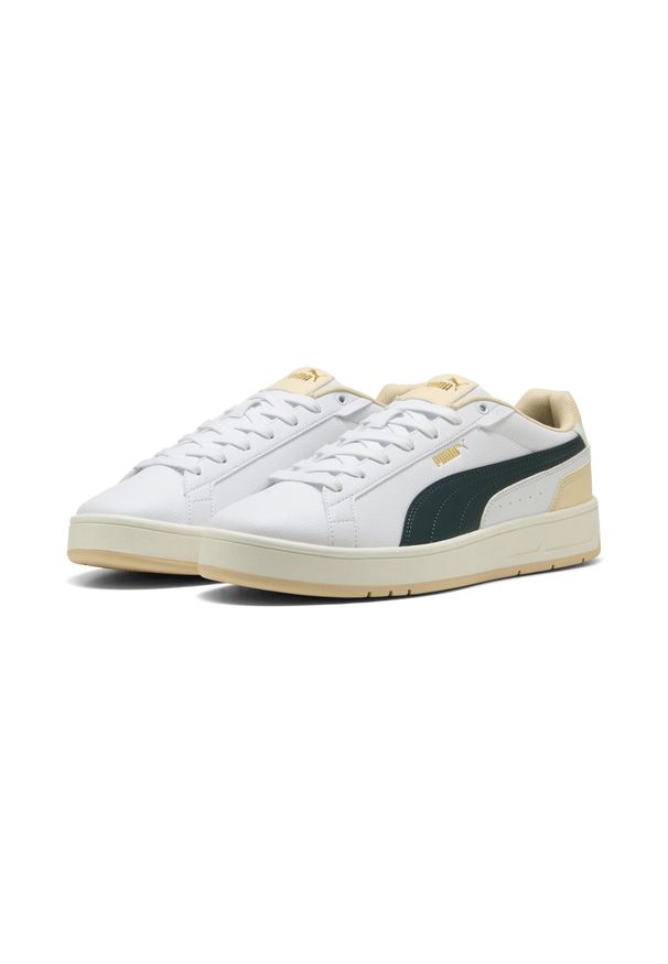 Puma - Sneakersy unisex Court Classico PUMA White Green Terrain Canvas Beige. Kolor: zielony, biały, wielokolorowy, beżowy