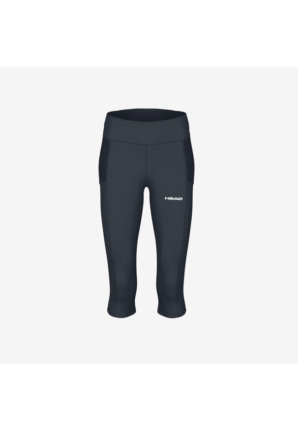 Head - Legginsy 3/4 damskie POWER. Kolor: niebieski. Sport: tenis